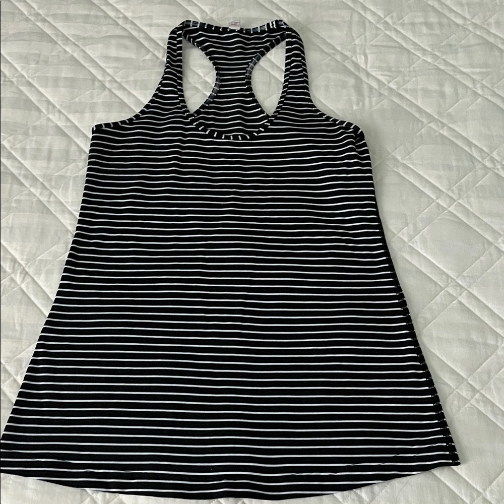 Lululemon Striped Black and White Women's Tank Top